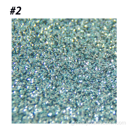 Glitter Leather OEM Smooth chunky glitter PU faux leather fabrics Factory